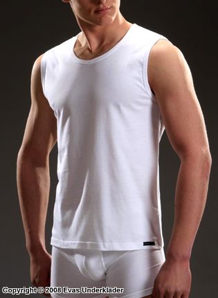 Sleeveless muscle shirt, high quality cotton